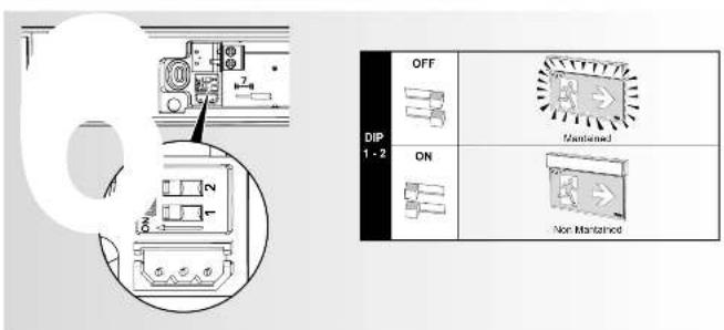 OFF DIP 1 - 2 ON Maintained Non Maintained