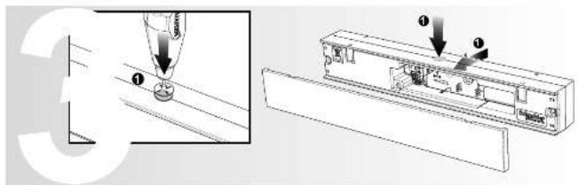 Technical diagram showing a mechanical assembly with labeled components and a magnified detail view