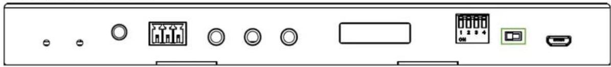 Control panel interface with labeled buttons and icons including battery, switch, and printer