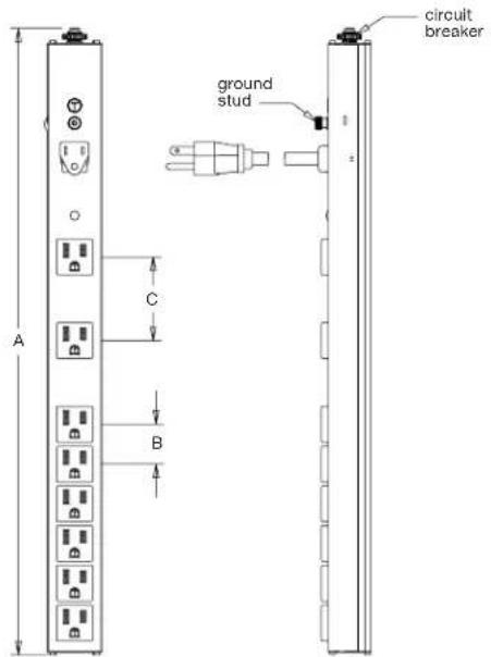 ground stud circuit breaker A B C