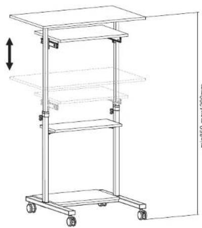 Mount-It! MI-7998 - Mobile Sit-Stand Workstation - 6