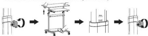 Mount-It! MI-7998 - To lower the desk - 1
