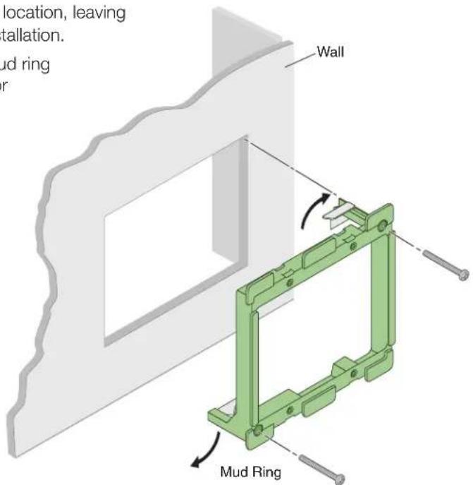 location, leaving tallation. ud ring r Wall Mud Ring