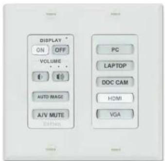 DISPLAY ON OFF VOLUME AUTO IMAGE A/V MUTE PC LAPTOP DOC CAM HDMI VGA