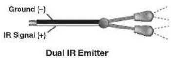 Ground (-) IR Signal (+) Dual IR Emitter