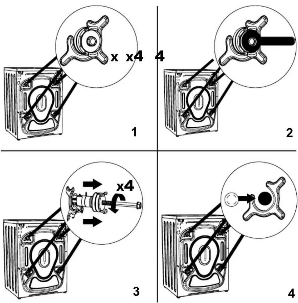 Caple WMI3100 - REMOVING THE TRANSIT BOLTS - 1