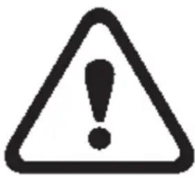 Warning symbol with exclamation mark inside triangle
