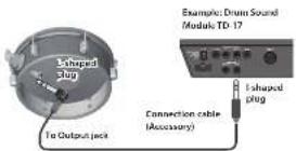 ROLAND PDA120LS - Connecting to the Drum Sound Module - 1