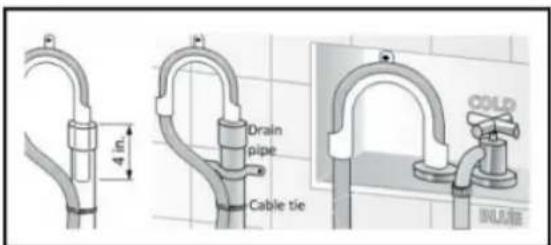 4 in. Drain pipe Cable tie COLD MILKIE