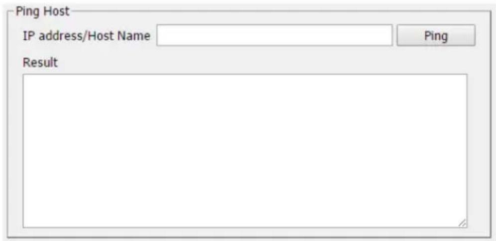 Ping Host IP address/Host Name Ping Result