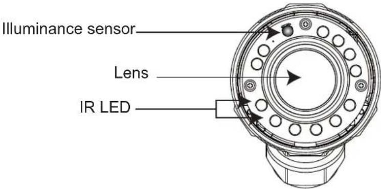 Illuminance sensor Lens IR LED