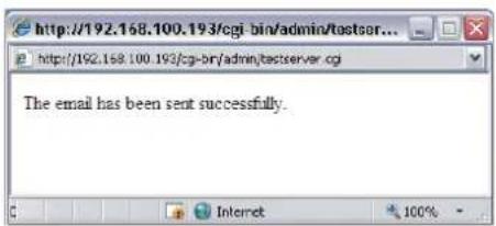 The email has been sent successfully.