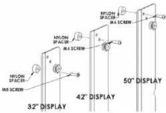 Nylon SPACER M6 SCREW 32" DISPLAY 42" DISPLAY 50" DISPLAY