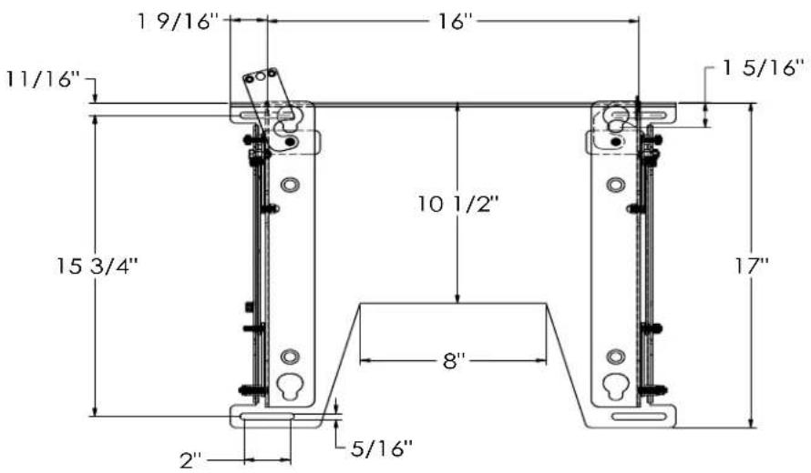 19/16" 16" 11/16" 15 3/4" 10 1/2" 8" 2" 5/16" 17" 1 5/16"