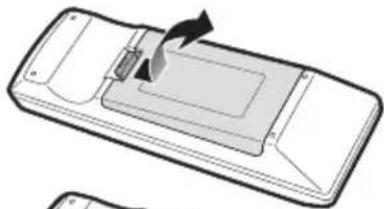 SHARP PG-D2710X - Inserting the Batteries - 1