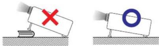 SHARP XG-C455W - The projector may be safely tilted to a maximum angle of 9 degrees. - 1