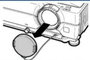 SHARP XG-C455W - Remove the lens cap and turn the projector on - 1