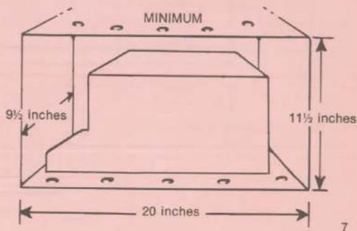 MINIMUM 9½ inches 11½ inches 20 inches 7