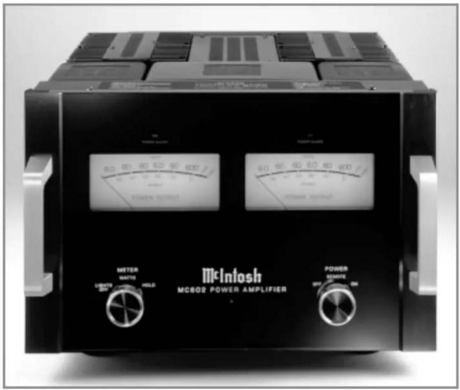 Mcintosh MC602 POWER AMPLIFIER METER Watts LIGHTS Power HOLD POWER REMOVE OFF ON