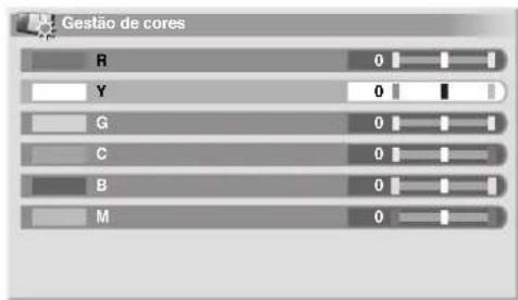 Gestão de cores R 0 Y 0 G 0 C 0 B 0 M 0