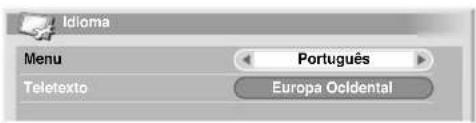 Idioma Menu Português Teletexto Europa Occidental