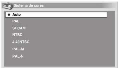 Sistema de cores ● Auto PAL SECAM NTSC 4.43NTSC PAL-M PAL-N