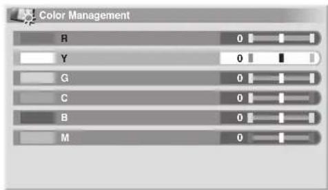 Color Management R 0 Y 0 G 0 C 0 B 0 M 0