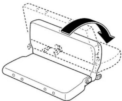 MAZDA MVP (2003) - To return the third-row seat to the road position (forward facing) - 1