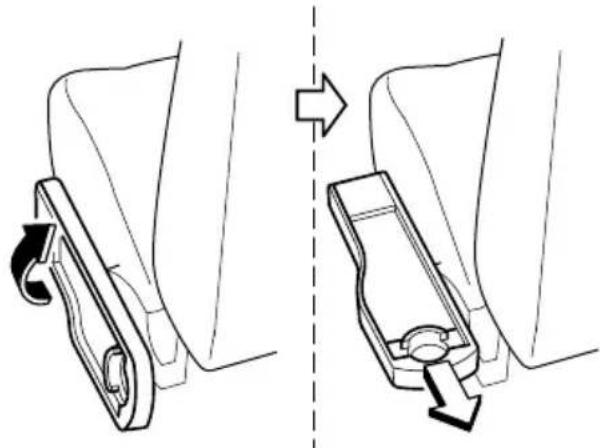 MAZDA MVP (2003) - Adjusting Front Passenger Seat While Seat Side Table is in Use: - 1