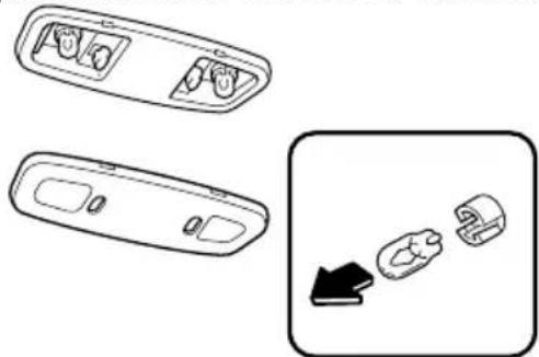 MAZDA MVP (2003) - ▼Replacing a Bulb (Interior) - 2