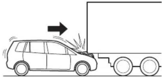 MAZDA MVP (2003) - Limitations to front air bag activation - 3