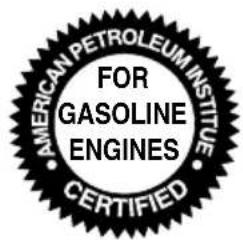 AMERICAN PETROLEUM INSTITUTE FOR GASOLINE ENGINES CERTIFIED