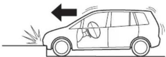 MAZDA MVP (2003) - Front air bag activation - 2
