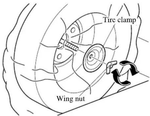 Tire clamp Wing nut