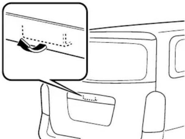 MAZDA MVP (2003) - ▼ Opening and Closing the Liftgate Opening the liftgate - 1