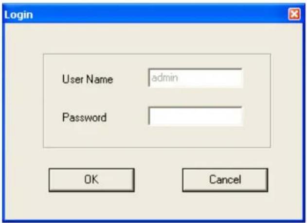 Login User Name admin Password OK Cancel