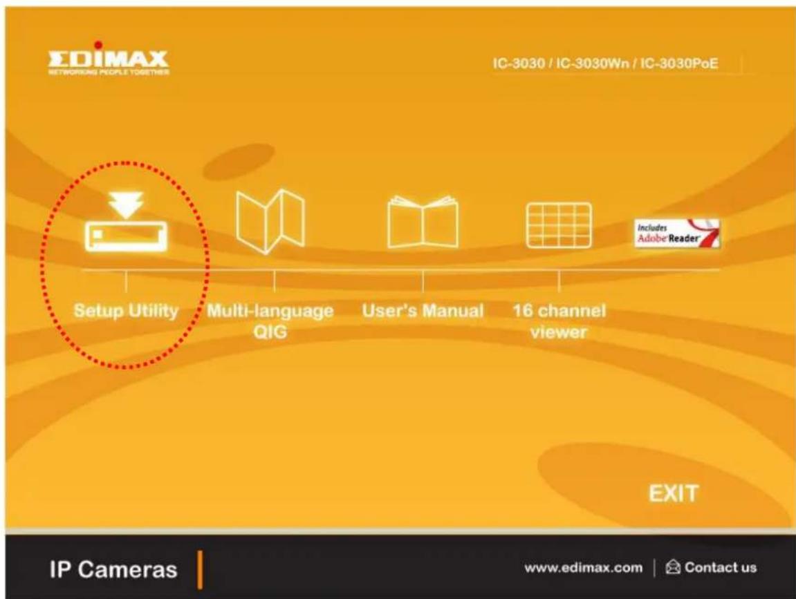 EDIMAX NETWORKING PEOPLE TOGETHERS IC-3030 / IC-3030Wn / IC-3030PoE Setup Utility Multi-language QIG User's Manual 16 channel viewer Includes Adobe Reader EXIT IP Cameras www.edimax.com Contact us
