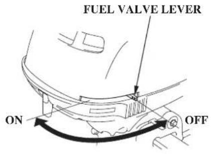 FUEL VALVE LEVER ON OFF