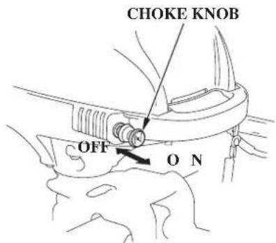 CHOKE KNOB OFF ON