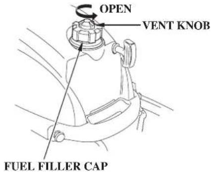 OPEN VENT KNOB FUEL FILLER CAP