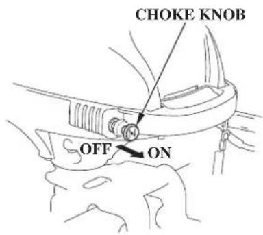 CHOKE KNOB OFF ON