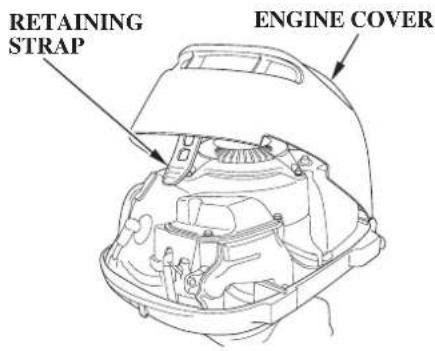 RETAINING STRAP ENGINE COVER