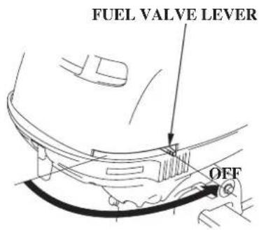 FUEL VALVE LEVER OFF