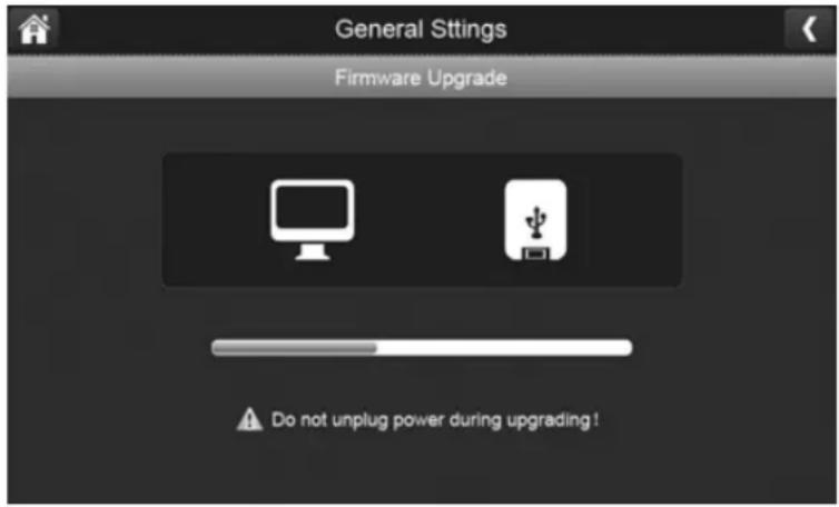 General Stittings Firmware Upgrade Do not unplug power during upgrading!
