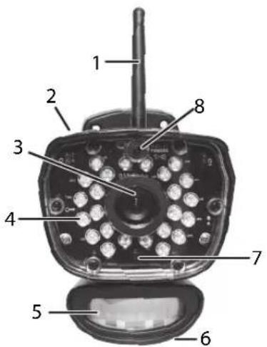 Labeled diagram of a device interior with numbered parts for identification