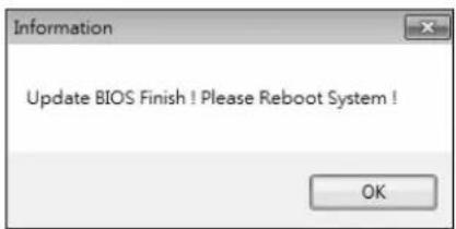 Information Update BIOS Finish ! Please Reboot System ! OK