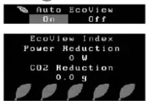 Auto EcoView On Off EcoView Index Power Reduction 0 W CO2 Reduction 0.0 g