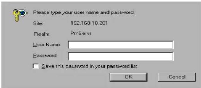 Please type your user name and password. Site: 192.168.10.201 Realm PmServr User Name Password Save this password in your password list OK Cancel