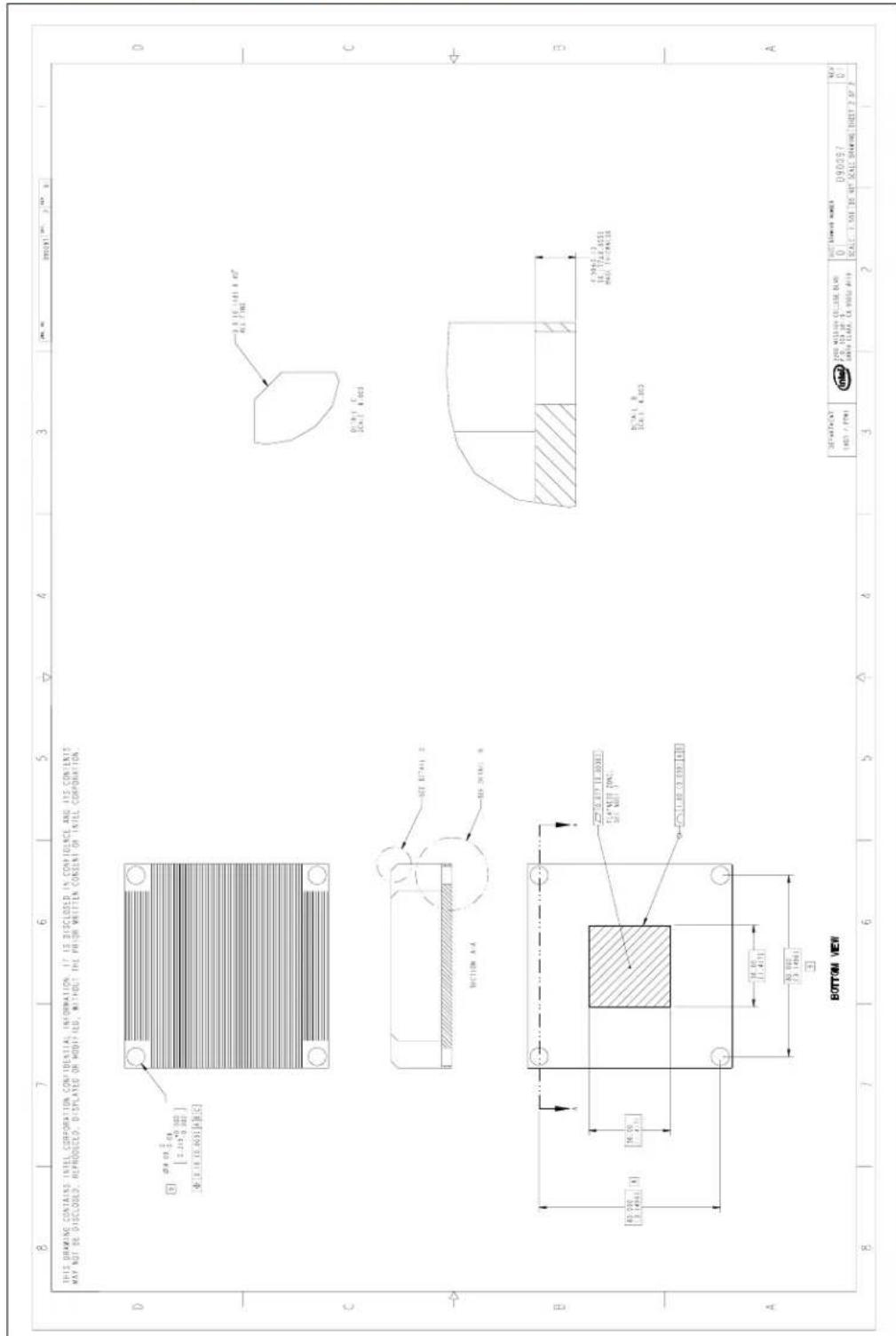 THIS DRAWING CONTAINS INTEL CORPORATION CONFIDENTIAL INFORMATION. IT IS DISCLOSED IN CONFIDENCE AND ITS CONTENTS MAY NOT BE DISCLOSED. REPRODUCED. DISPLAYED ON MODIFIED, WITHOUT THE PRIOR WRITTEN CONSENT OR INTEL CORPORATION. D ① 2014-03-28 [0.249*0.000] [Φ]E:16.16.001[Φ][C] RIGHT C 2014-03-28 SECTION A-A NOT DETAIL 2 RIGHT B 2014-03-28 DETAIL B 2014-03-28 RIGHT C 2014-03-28 BOTTOM VIEW DESCRIPTION UNIT / FWH 2005 MISION CLOSE BLVD P.D. 104 HR 5 2005 CLARK CA 9992/499 SCALE: 1.567 GB NET SCALE DRAWING SHEET 2 OF 2 B A A B C D E F G H I J K L M N O P Q R S T U V W X Y Z A B C D E F G H I J K L U V W X Y Z A