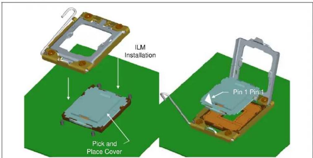 ILM Installation Pick and Place Cover Pin 1 Pin 1